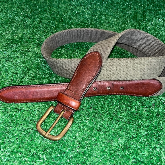 L.L. Bean Accessories Vintage Ll Bean Tan Belt With Leather And